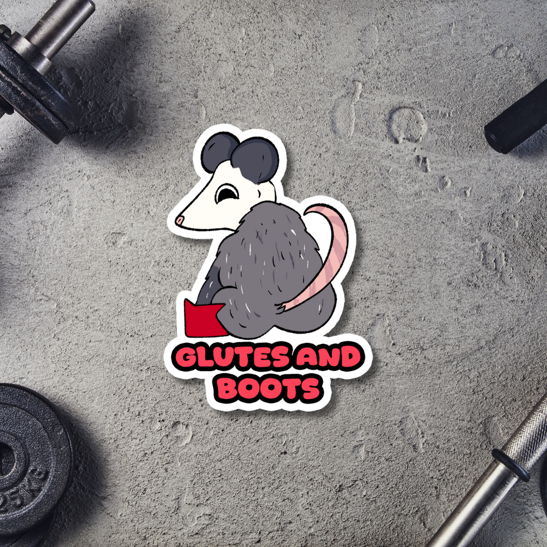 Glutes and Boots Vinyl Sticker