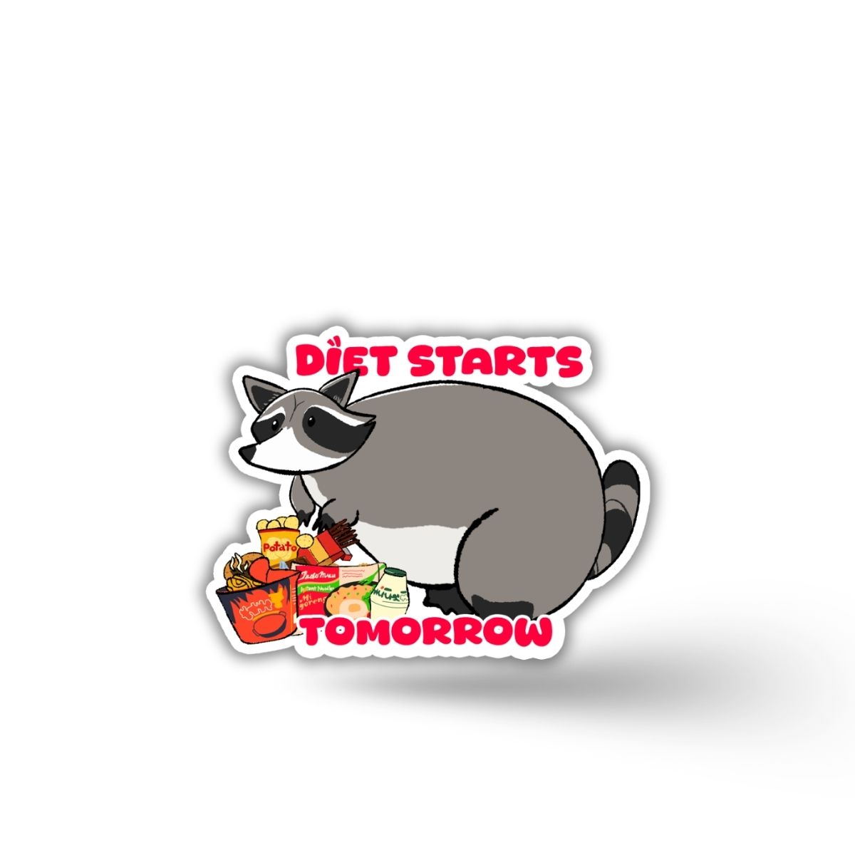 Diet Starts Tomorrow Vinyl Sticker