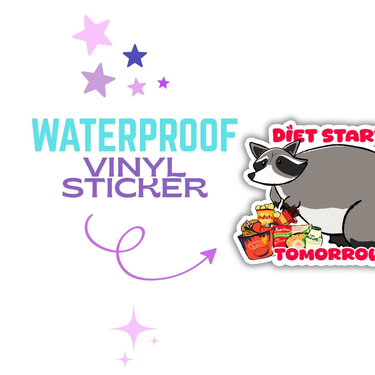 Diet Starts Tomorrow Vinyl Sticker