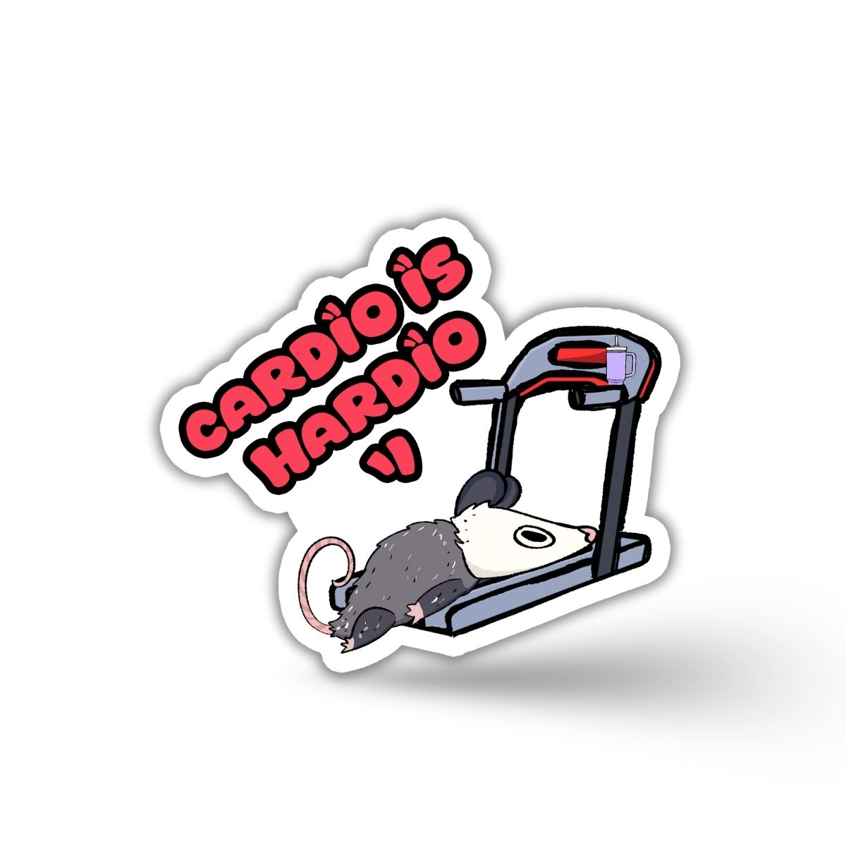 Cardio is Hardio Vinyl Sticker