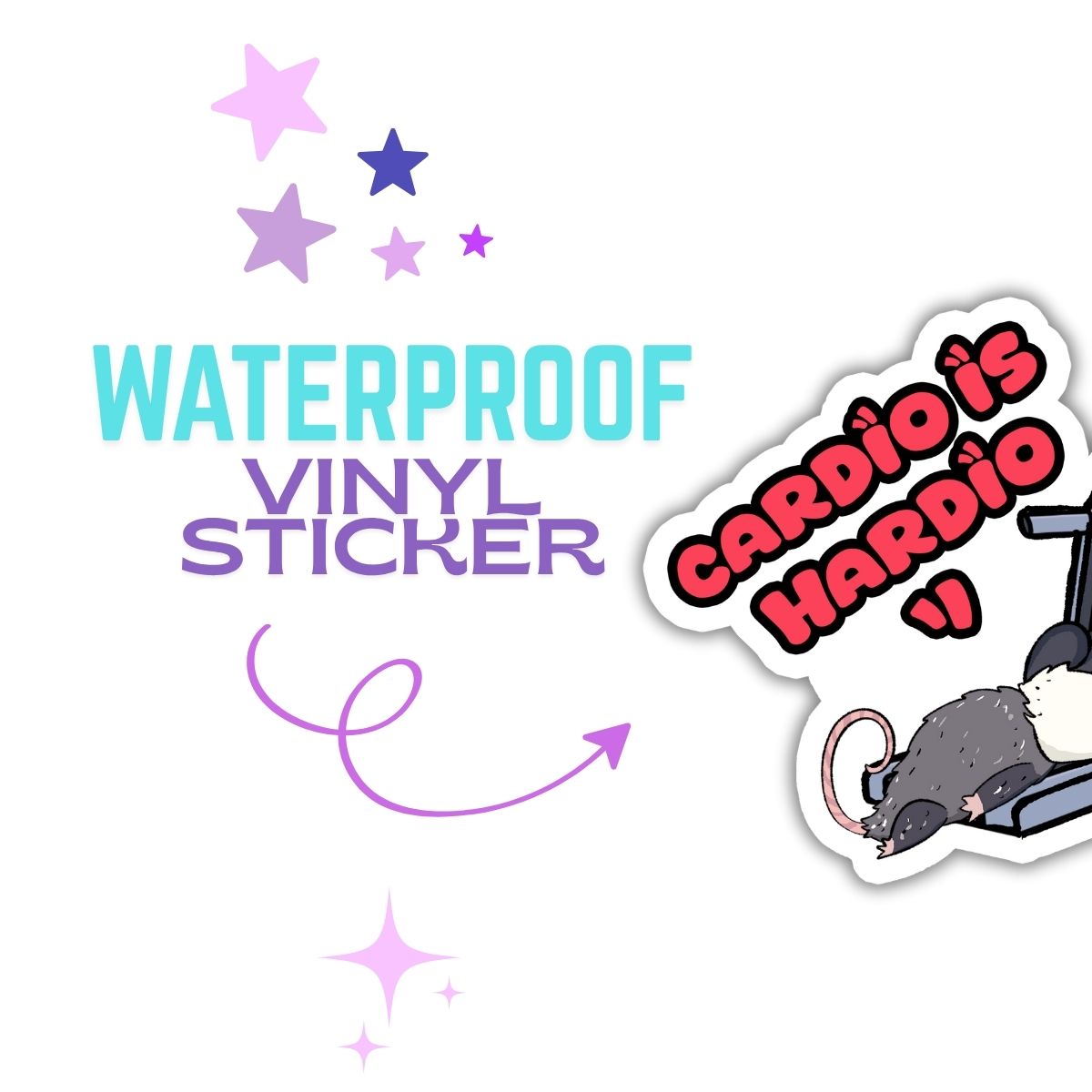 Cardio is Hardio Vinyl Sticker
