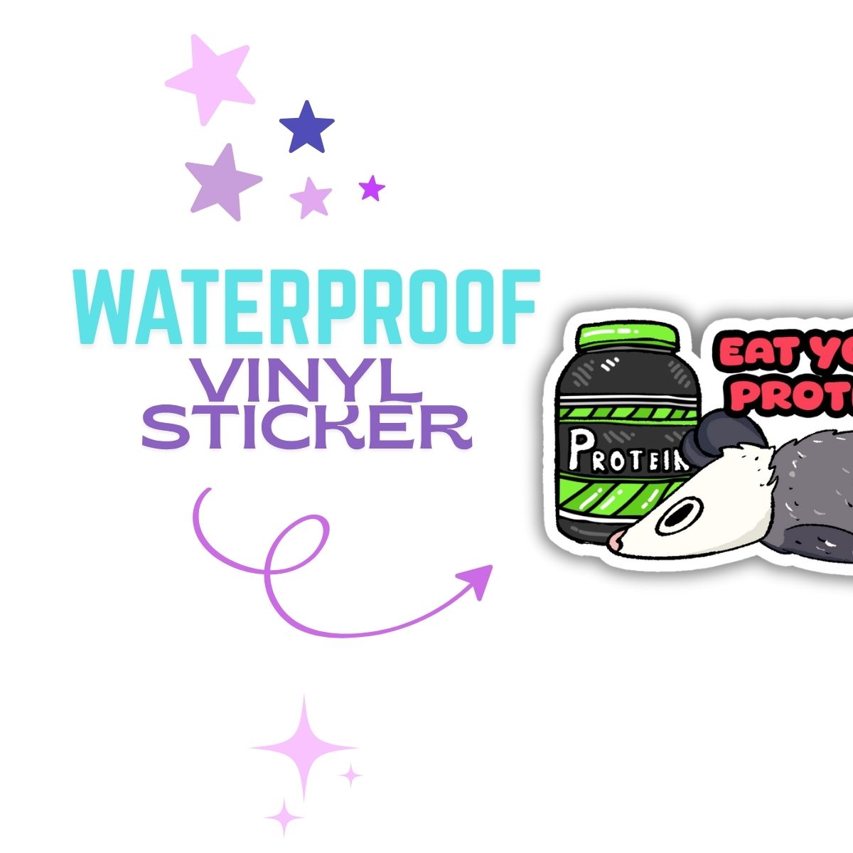 Eat Your Protein Vinyl Sticker
