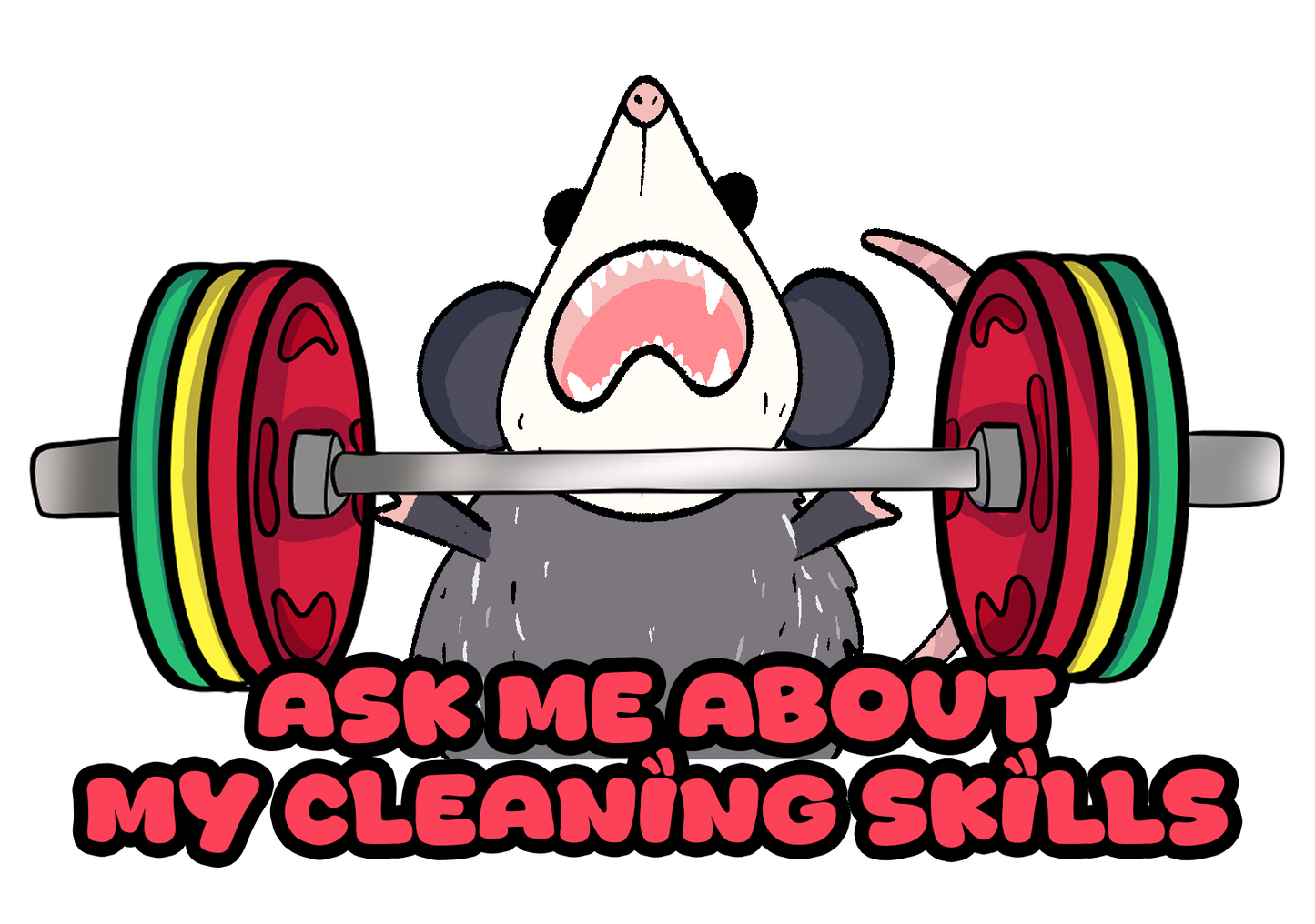 Ask Me About My Cleaning Skills Vinyl Sticker