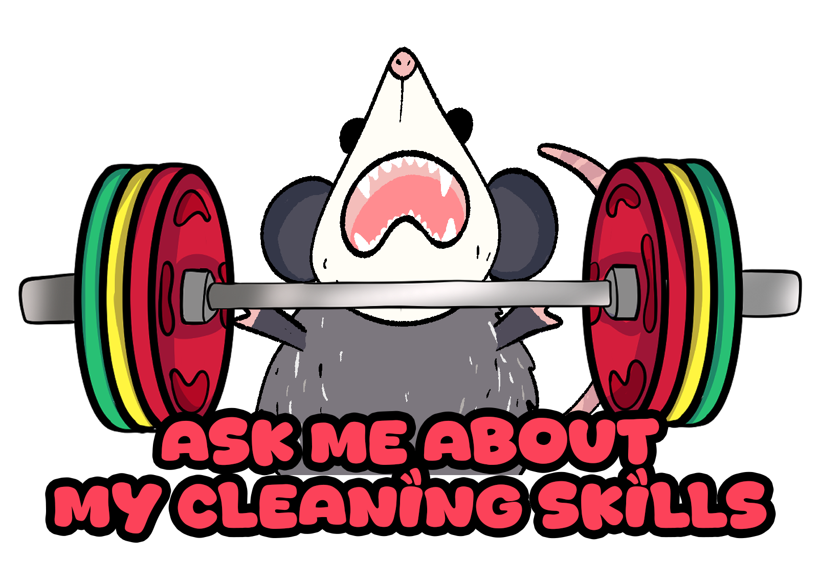 Ask Me About My Cleaning Skills Vinyl Sticker