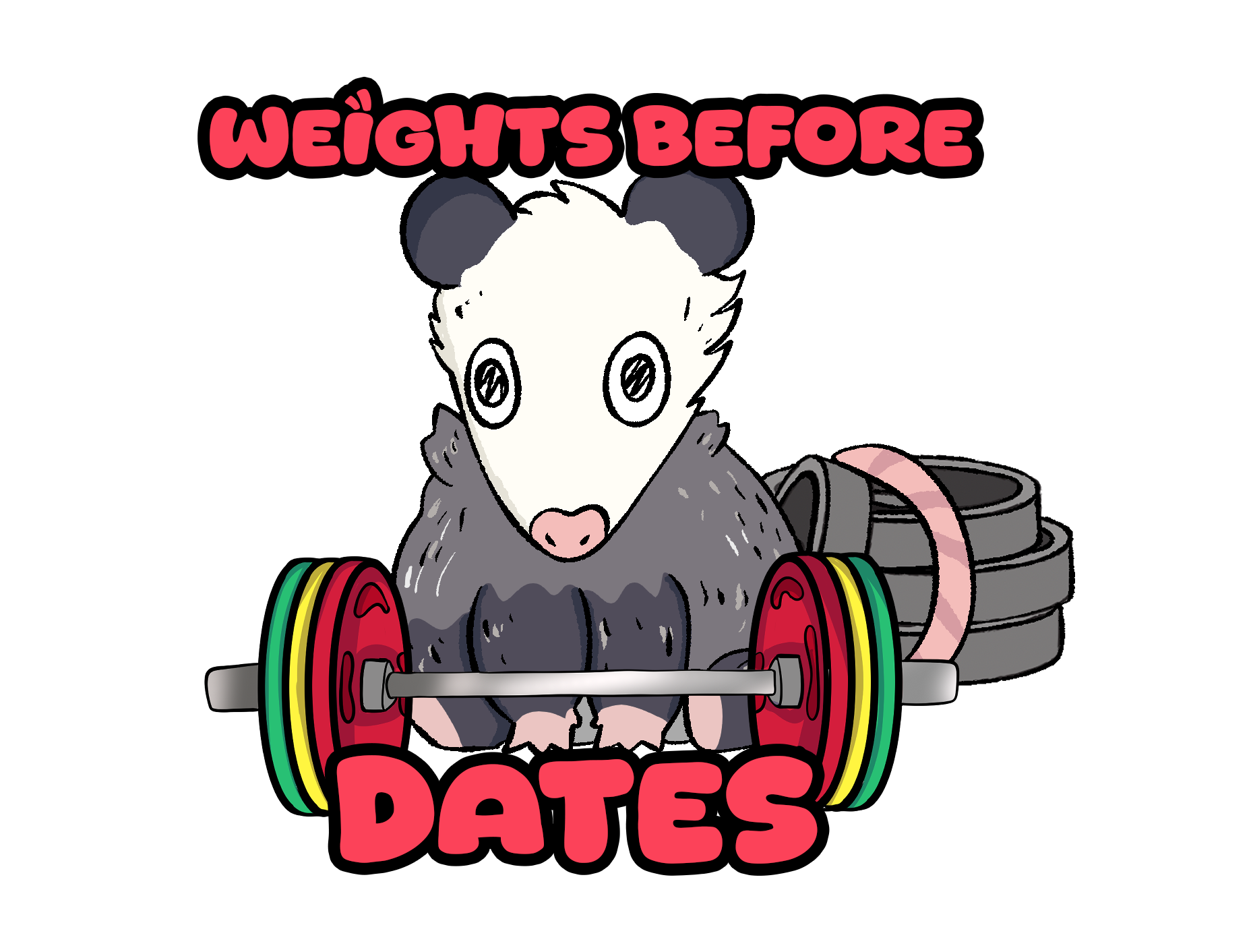 Weights before Dates Vinyl Sticker