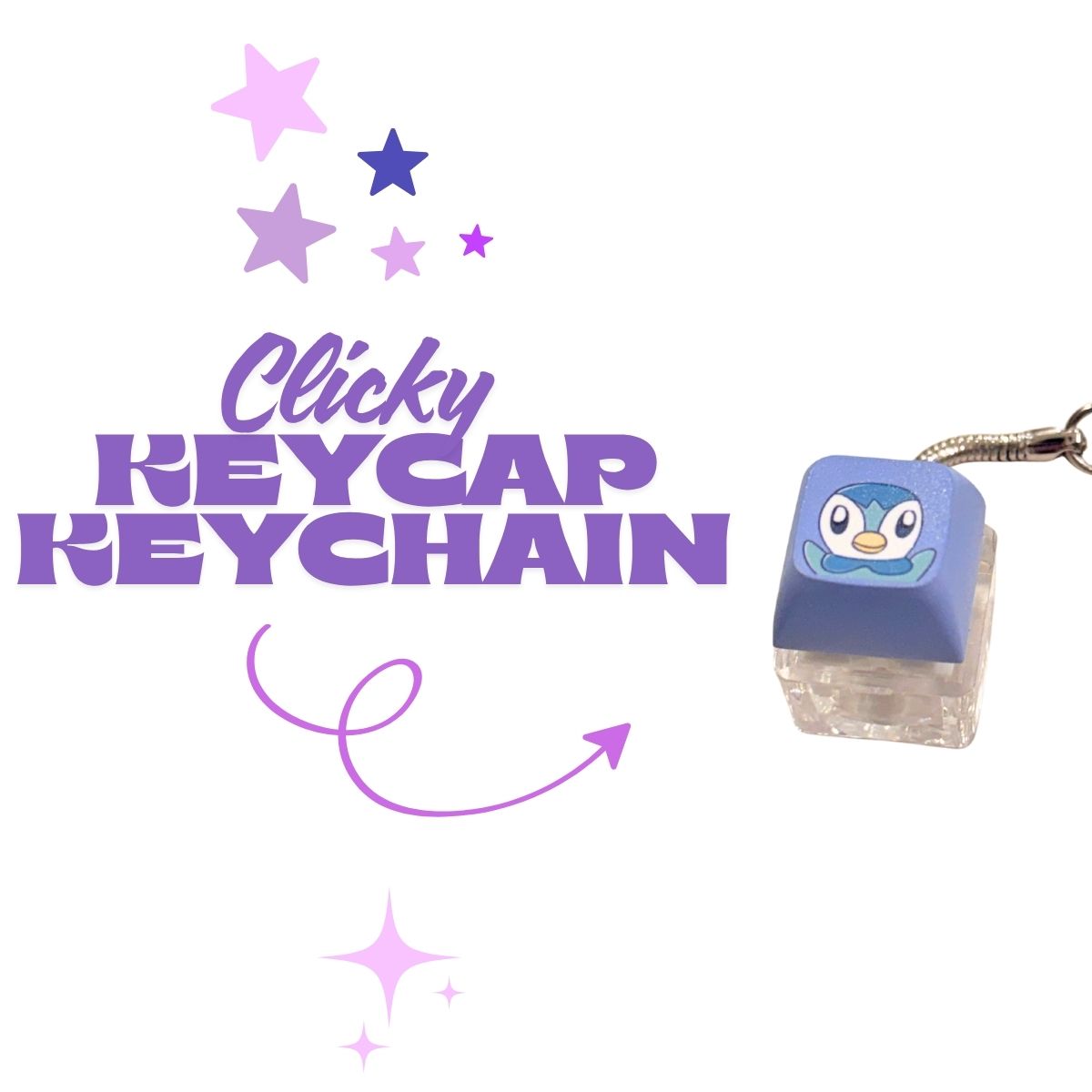 Piplup Key Cap Fidget Keychain