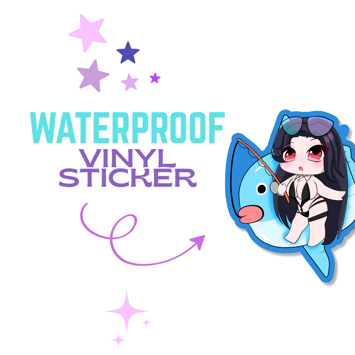 Summer Maiden Vinyl Sticker