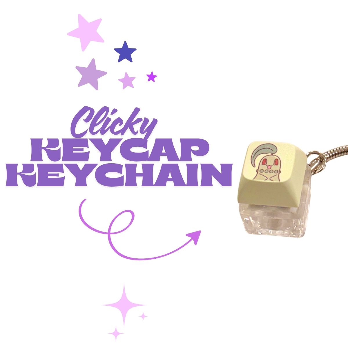 Chikorita Key Cap Fidget Keychain