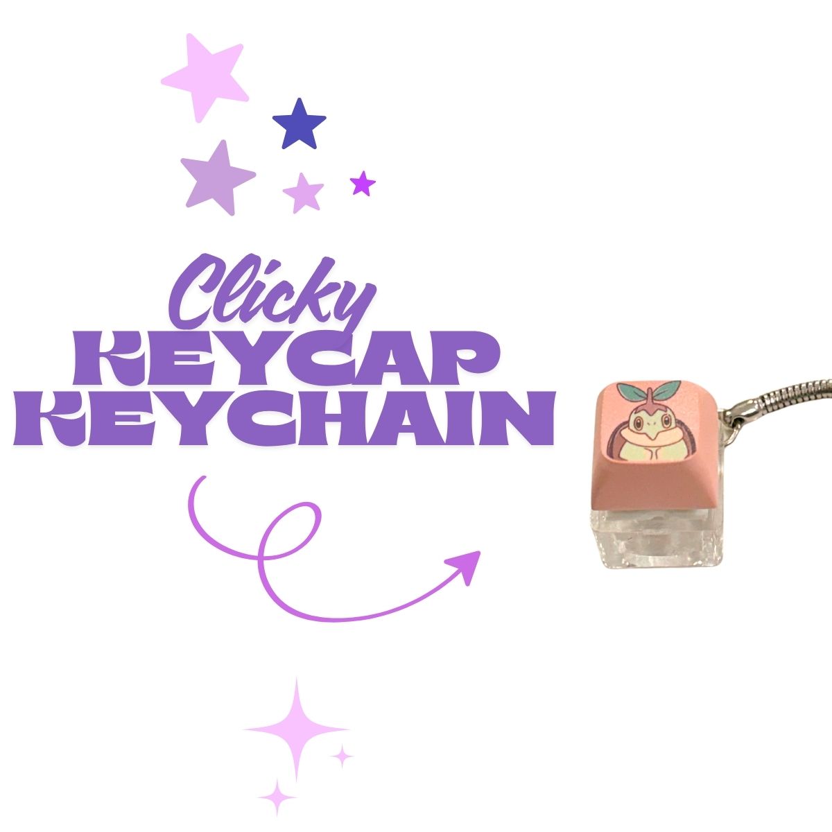 Turtwig Key Cap Fidget Keychain