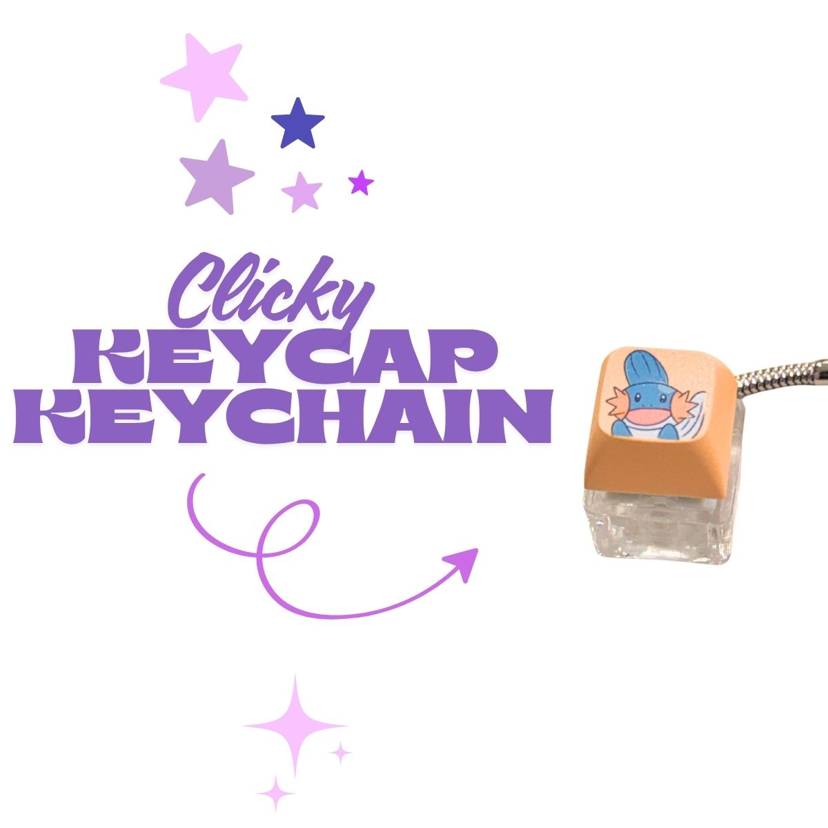 Mudkip Key Cap Fidget Keychain