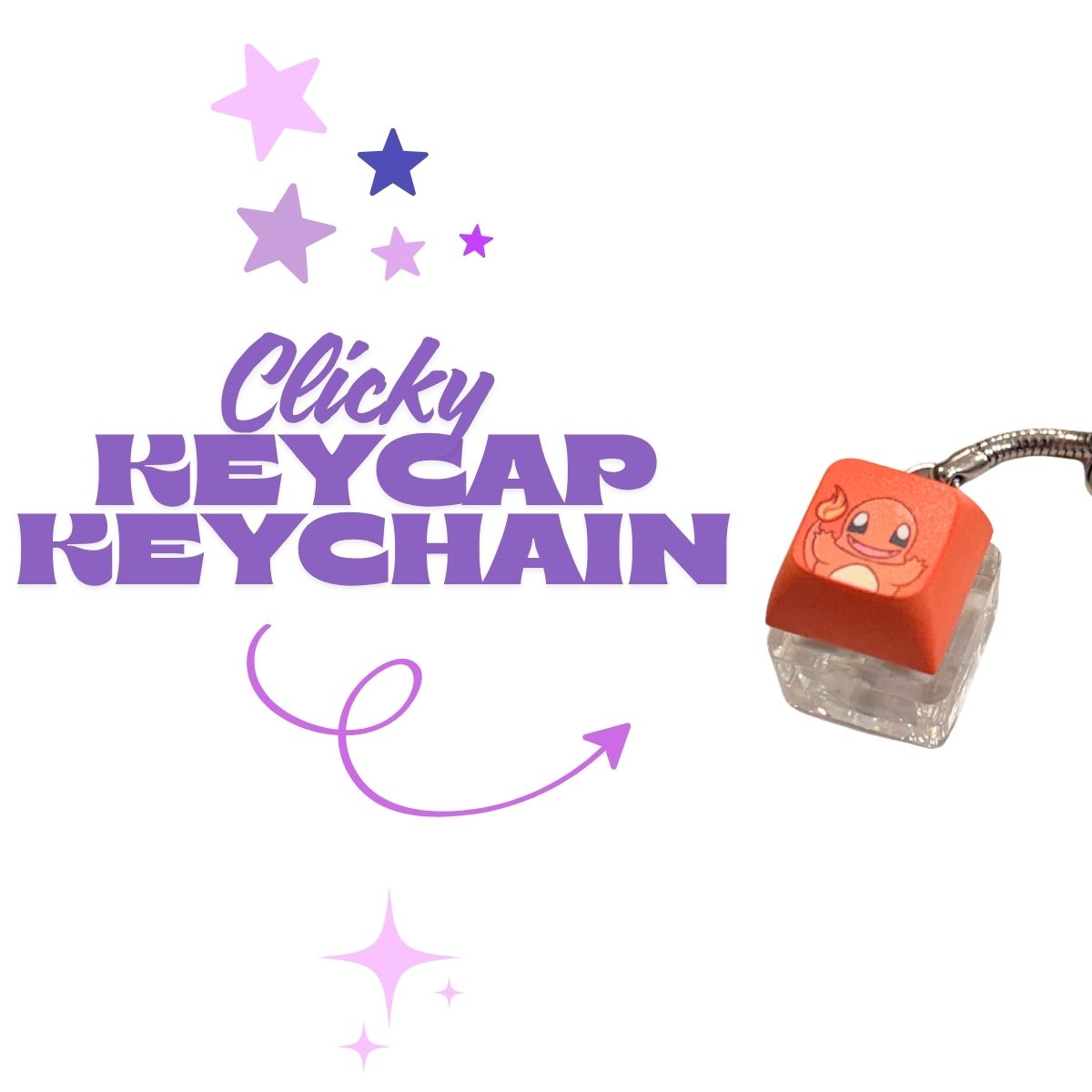 Charmander Key Cap Fidget Keychain