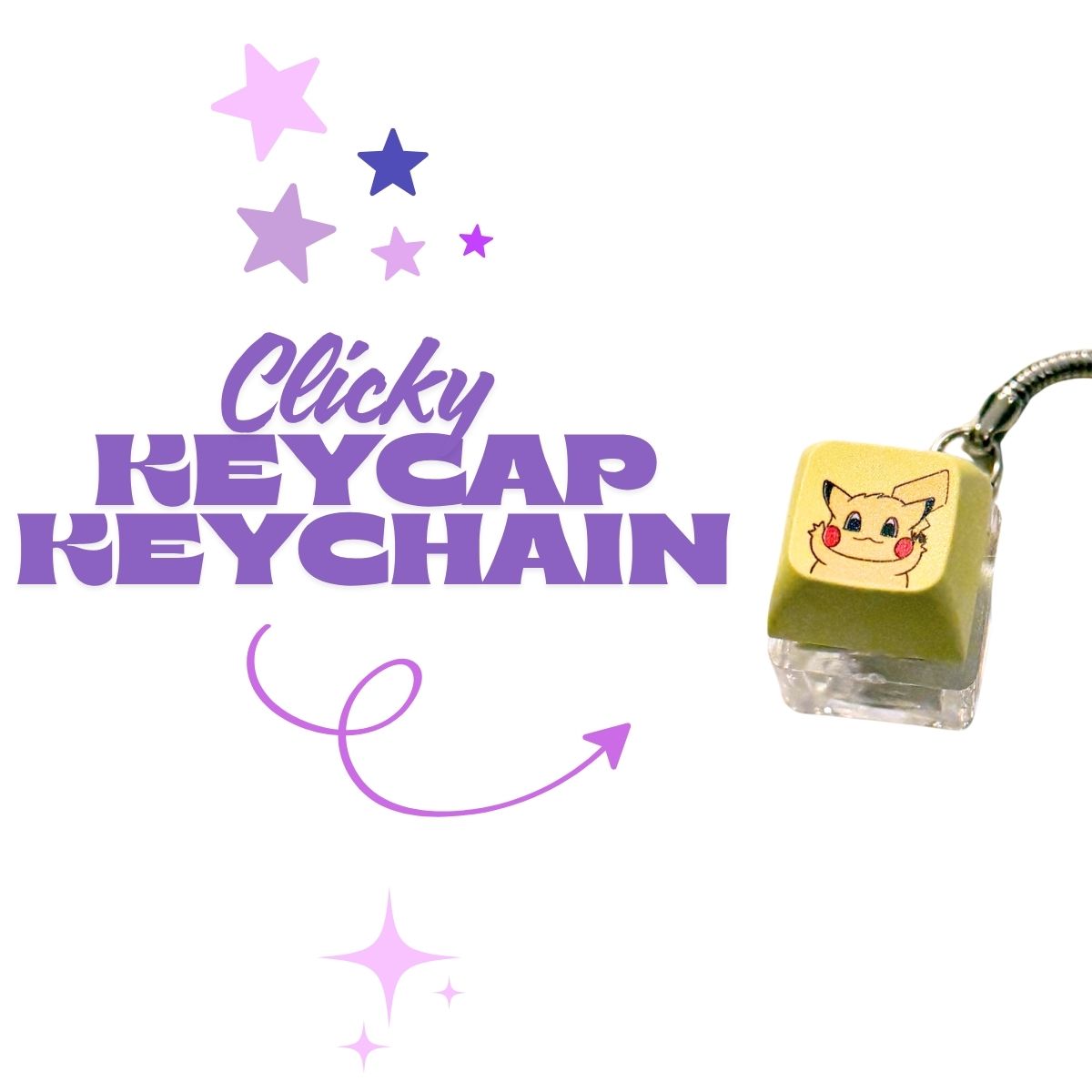 Pika Key Cap Fidget Keychain