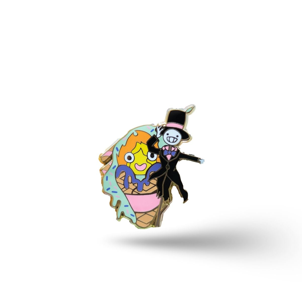 Turnip Scare Crow and Fire Spirit Enamel Pin