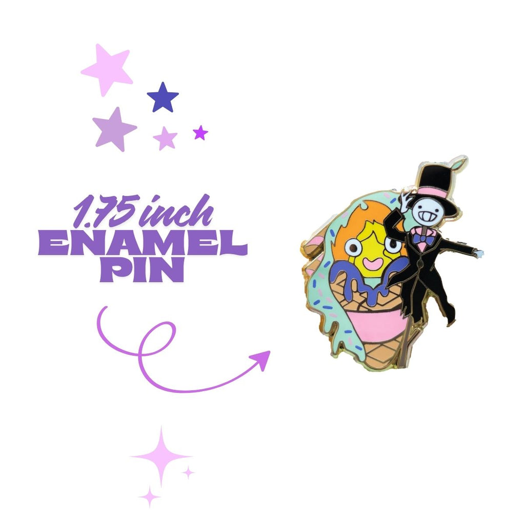 Turnip Scare Crow and Fire Spirit Enamel Pin