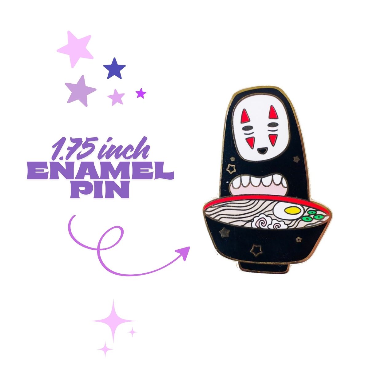 No Face Enamel Pin