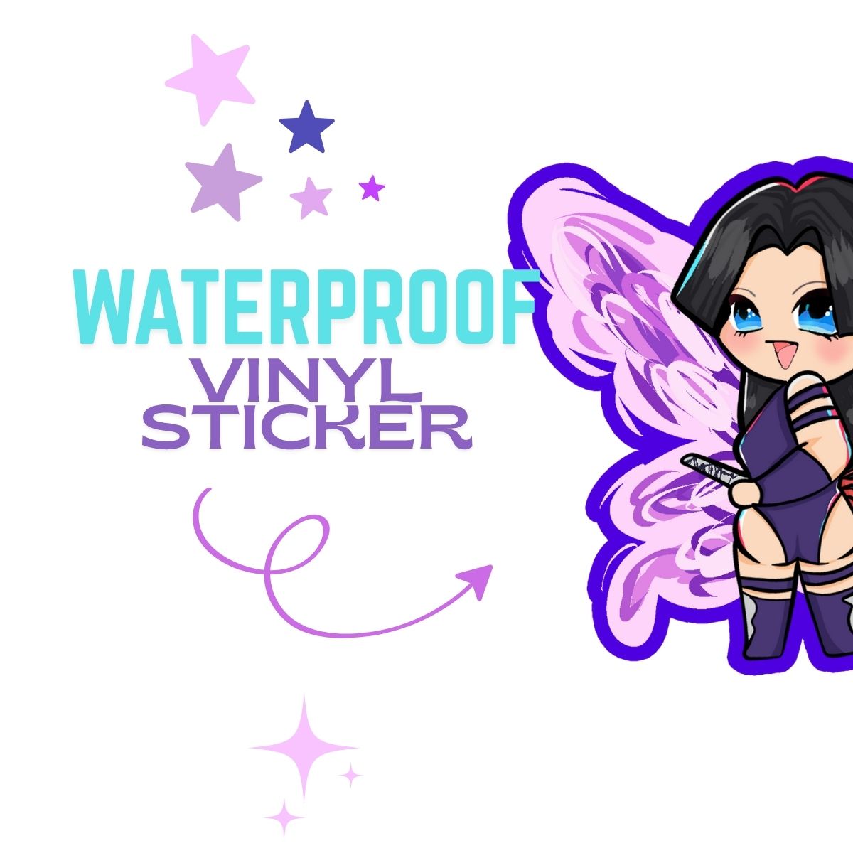 Psylocke Vengence Vinyl Sticker | Marvel Rivals