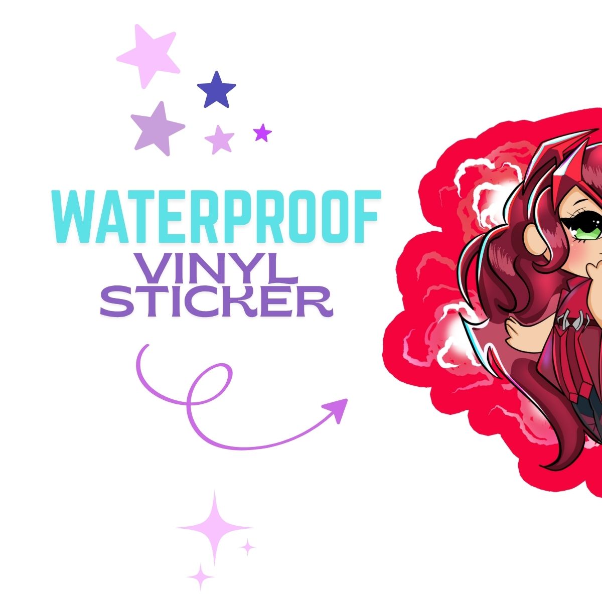 Scarlet Witch Vinyl Sticker | Marvel Rivals