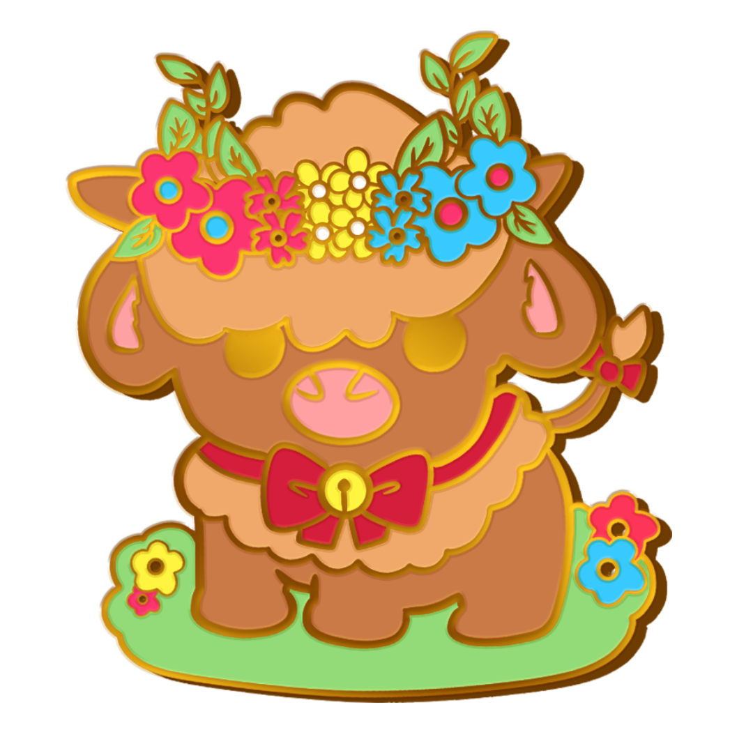 Pride Cow Pansexual LGBTQIA+ Enamel Pin