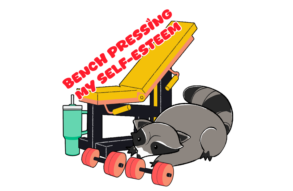 Bench Pressing My Self-Esteem Vinyl Sticker