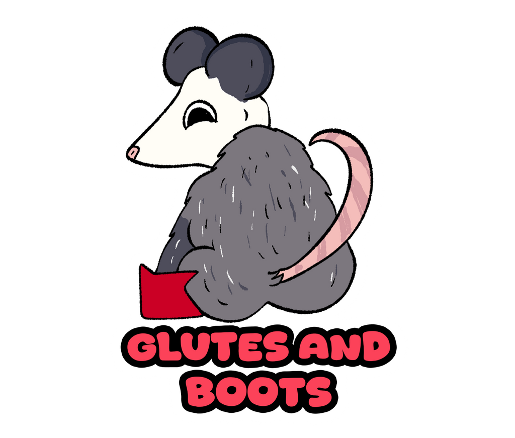 Glutes and Boots Vinyl Sticker